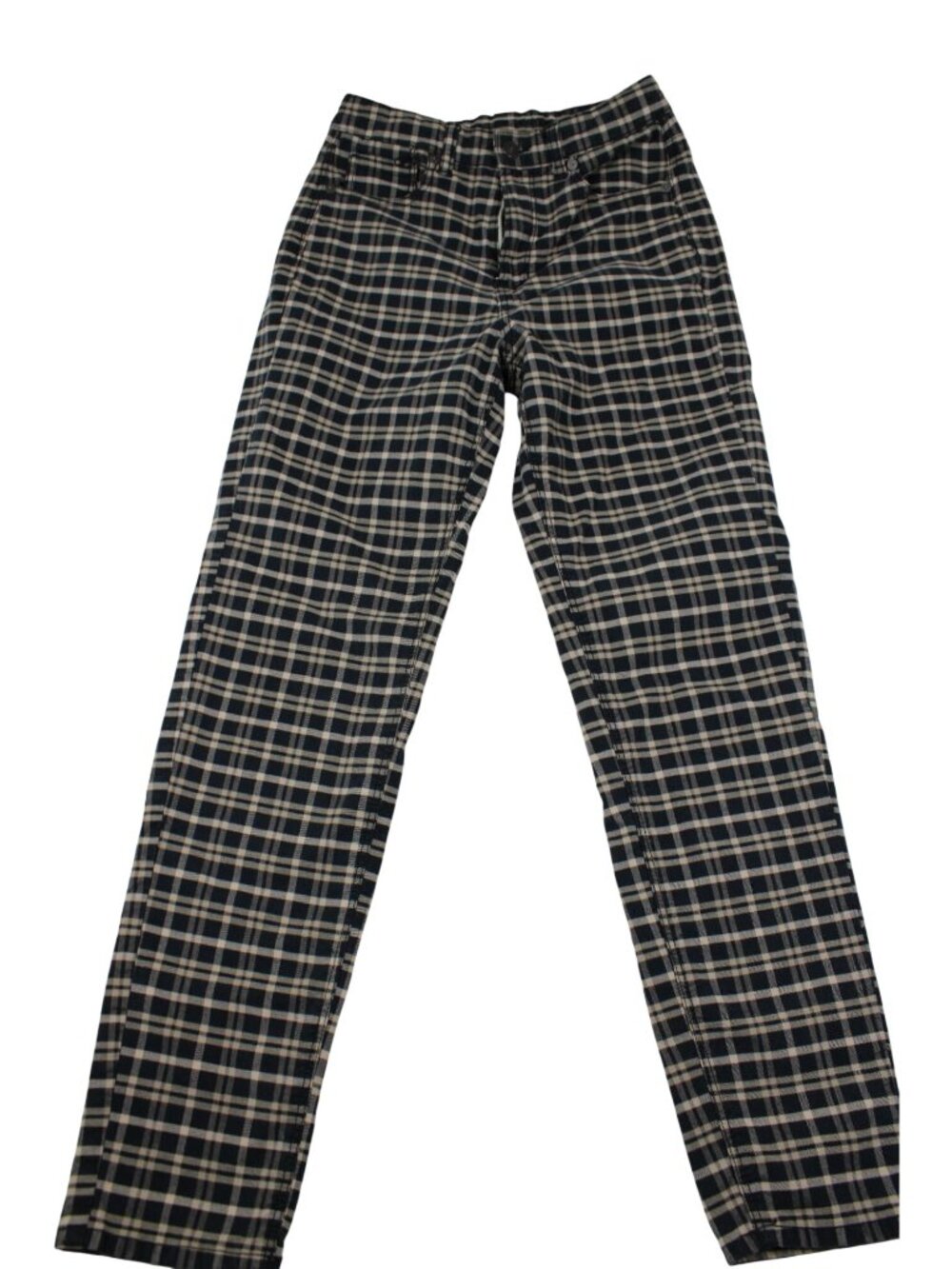 American Eagle Womens Black & White Plaid Stretch Pants Size L